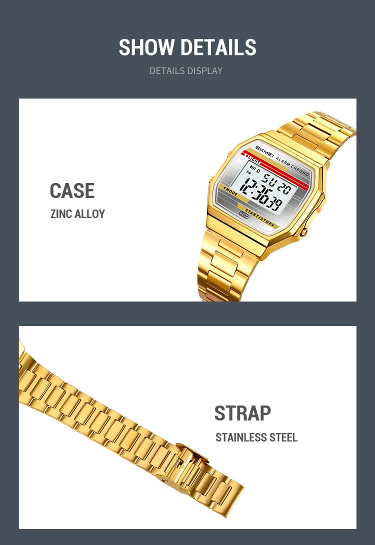 SKMEI 2514 Fashion Men's Electronic Watch Luminous Multifunction Clock Waterproof Calendar Alarm Clock Student Digital Watches