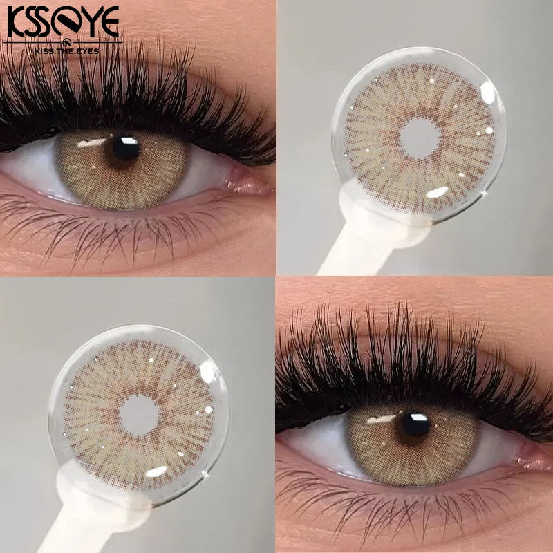 KSSEYE 1 Pair Hot Sales Green Color Contact Lenses for Eyes Siri Series Myopia Lenses 0~-8.00 Degree High Quality Blue Iris Lens
