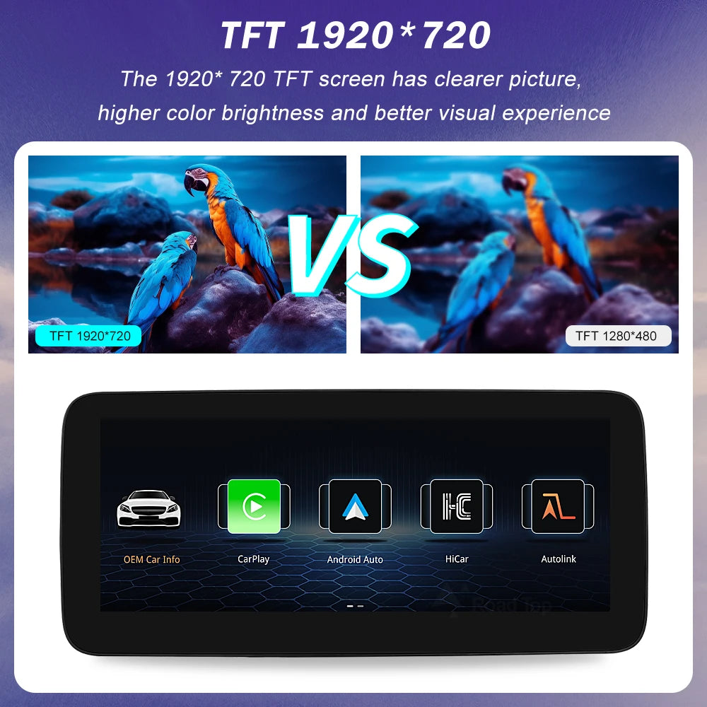 Wireless Carplay Linux Screen for Mercedes Benz W205 GLC A C V Class W447 CLA GLA 2026-2026 GPS With Android Auto Car Multimedia