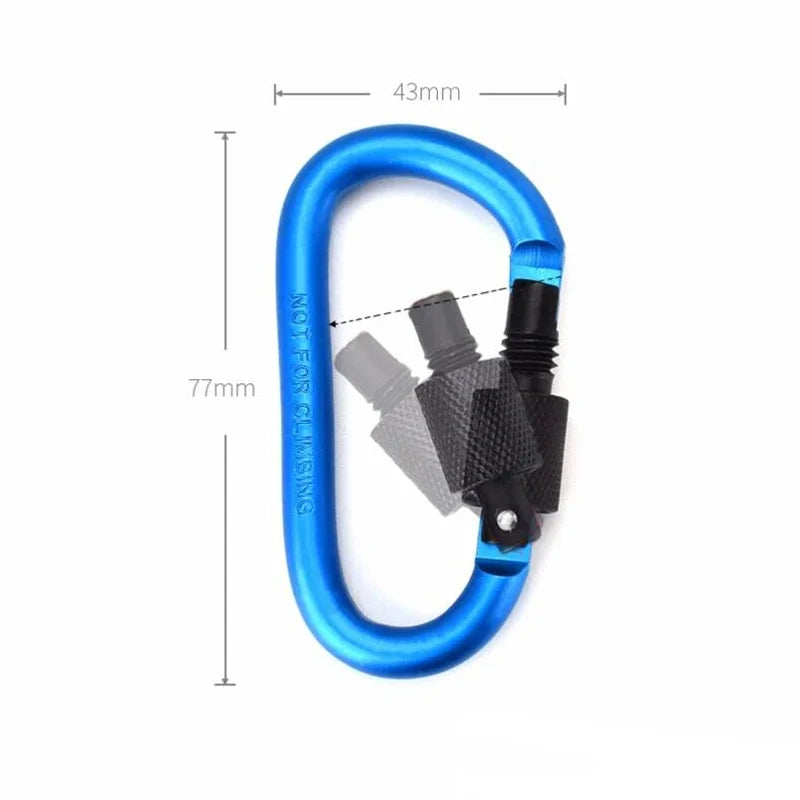 Screwed-door set (for hiking) - Hooks for carrying outdoor camping equipment, with 7.5 mm diameter aluminum rods