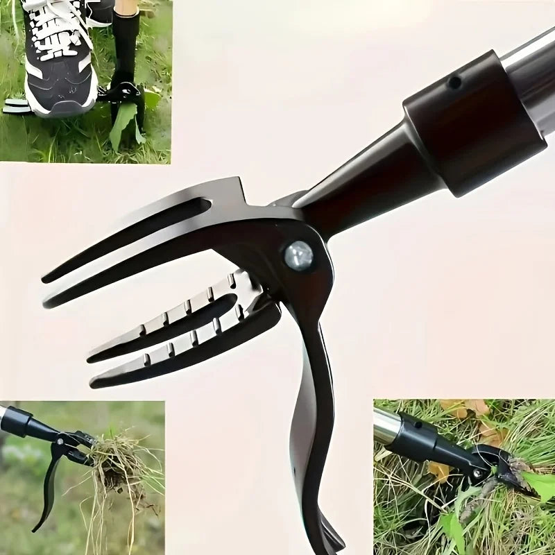 4-Claw Weed Puller Tool Head – Root Extractor for Stand-Up Garden & Lawn Weeding