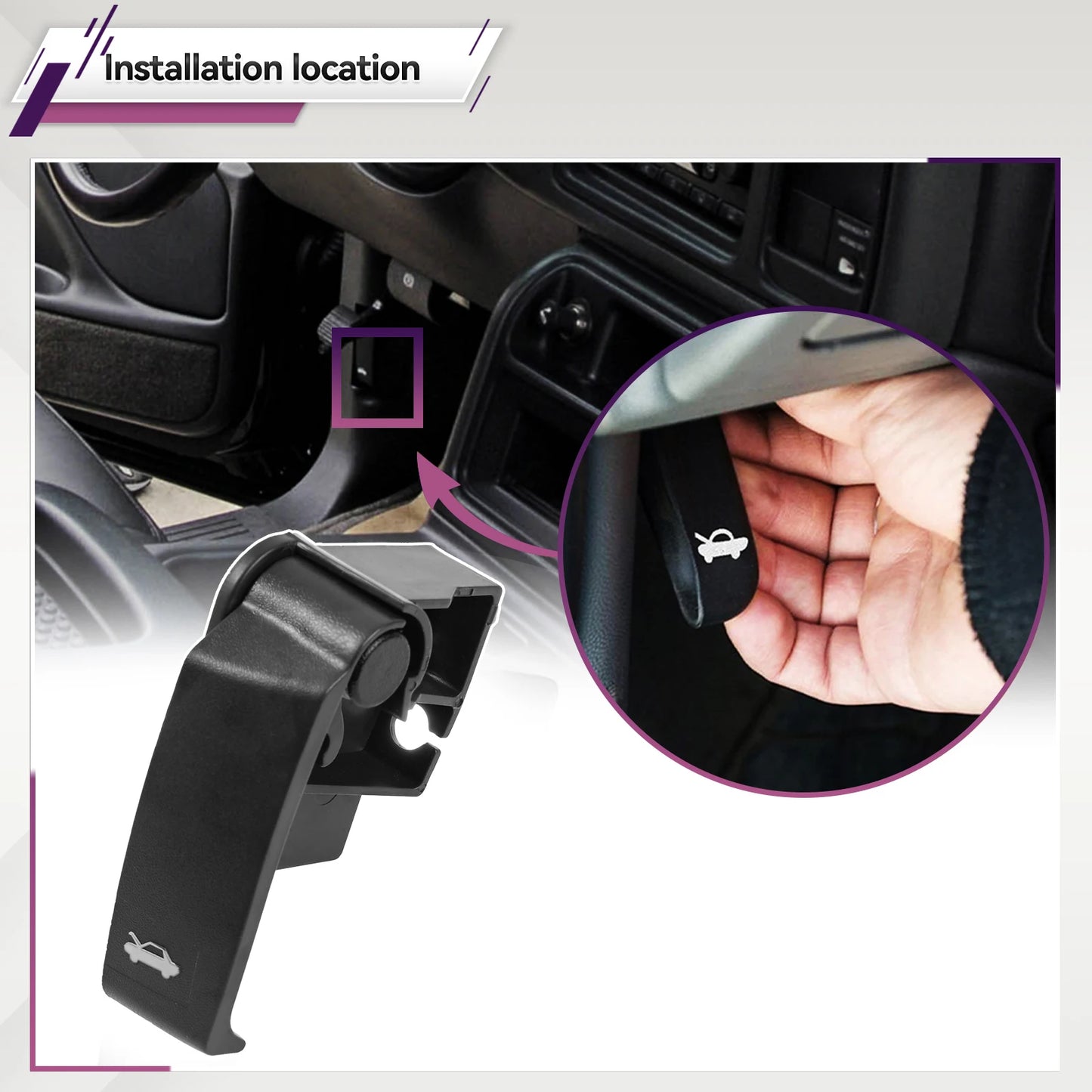 Auto Car Hood Latch Release Pull Handle for Chevrolet Silverado Tahoe GMC Sierra Yukon Cadillac C3500 C1500 K2500 K1500 15741109