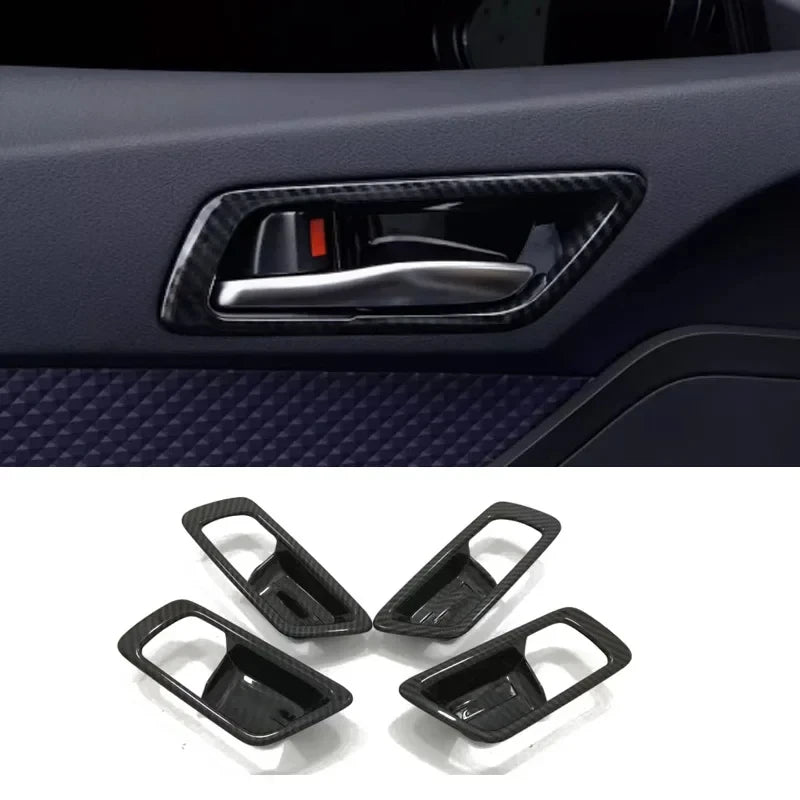 For Toyota C-HR AX10 CHR 2017-2023 Carbon Fiber Texture Window Switch Lift Panel Air Outlet Protective Cover Interior Accessorie