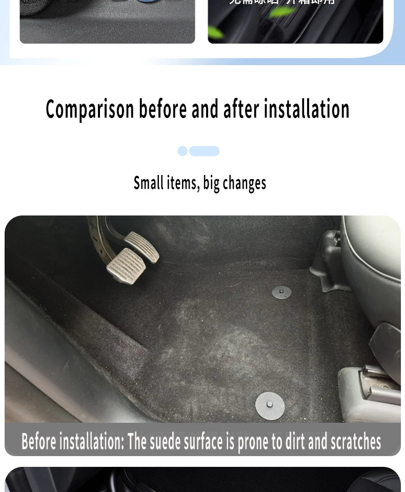 For New Tesla Model Y Launch 2026+ Juniper 2026+ TPE Floor Mats & Cargo Liner, All Weather Trunk Mats Floor Liner Backrest Mats