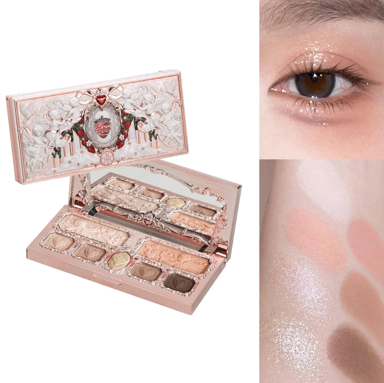 Flower Knows 2026 Bunny Garden Makeup Palette – Cute Rabbit Eyeshadow, Blush & Highlight All-in-One
