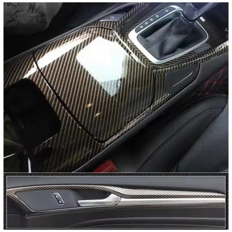 Super Glossy Black Gold Carbon Fibre Vinyl Sticker Wrap Film  Car Sticker Weatherproof Automotive Use