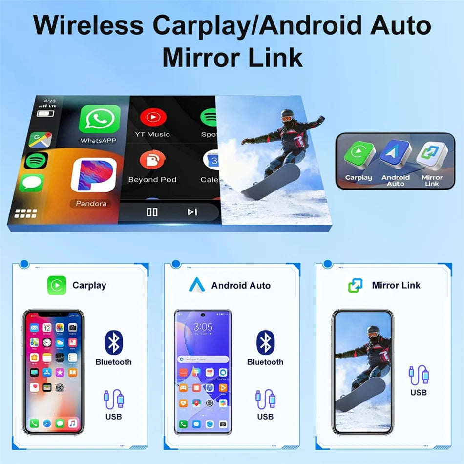 XFY 2 Din 9 10" Universa Car Radio Android Auto Carplay Car Stereo Multimedia Playerl GPS Autoradio Car Intelligent Systems NEW