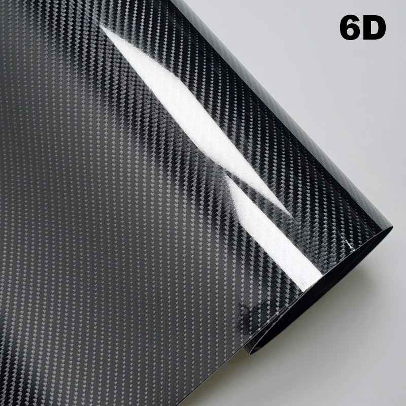 Carbon Fiber Car Body Film Black Vinyl Auto Wrap Sticker Matte Glossy Motorcycle Protective Film 6D 5D 4D 3D Vehicle Cover Foil