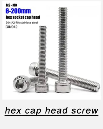Stainless steel hex wafer head bolts, M2 to M8 — view 9 of 15