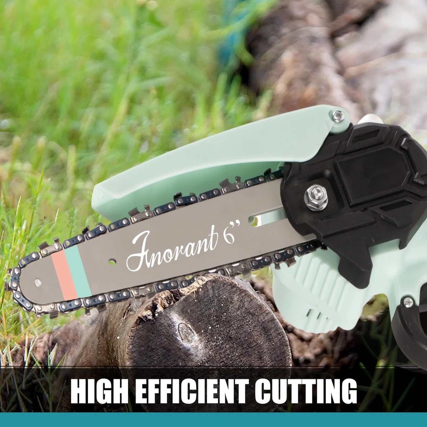 Mini Cordless Electric Chainsaw – 2 Batteries Included | Handheld Portable Saw for Tree & Wood Cutting