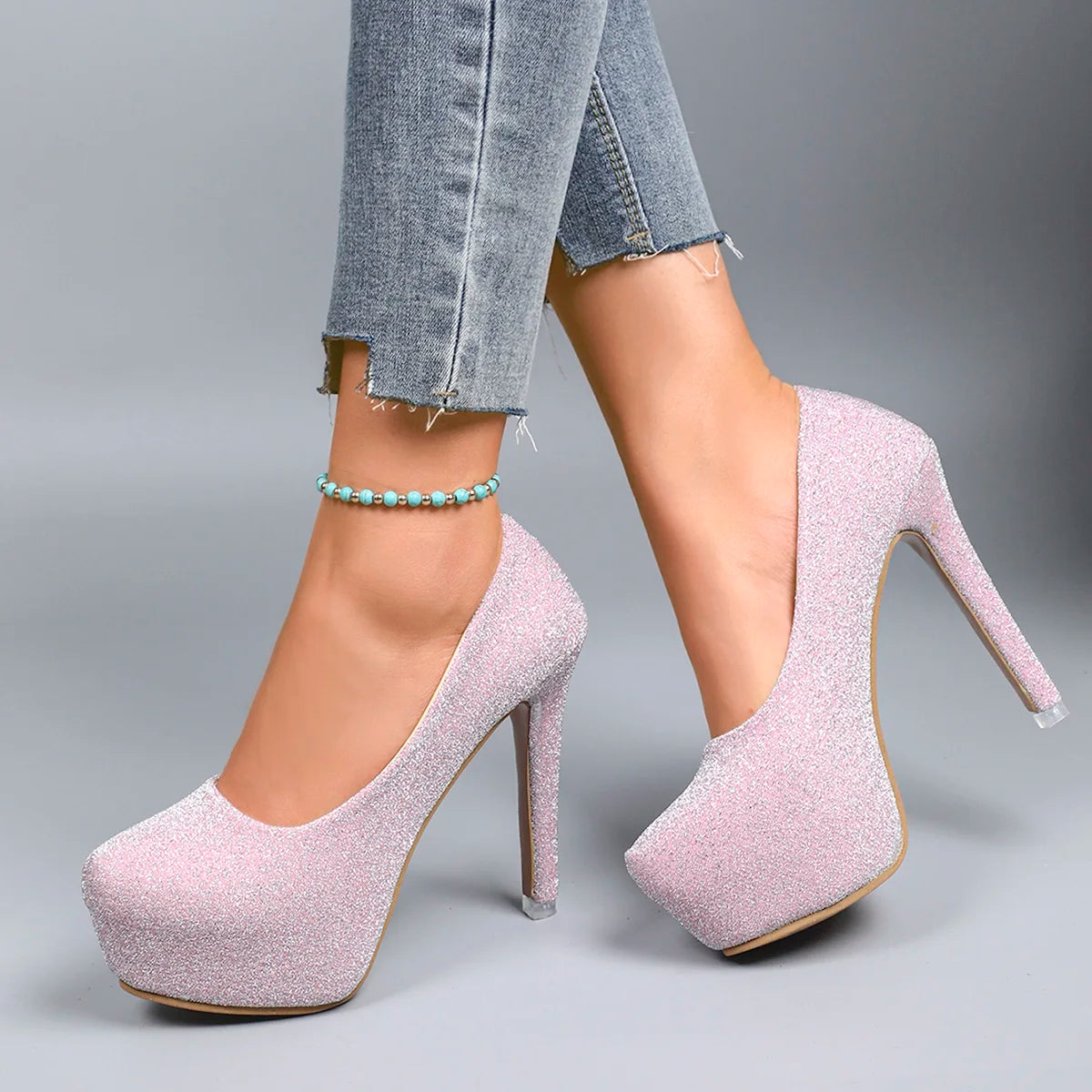 Platform Stiletto Pumps for Women — Pointed-Toe Wedding and Party Heels, Plus Size