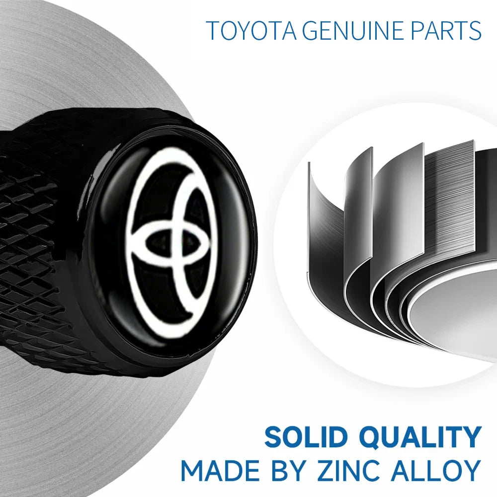 Car Wheel Stem Air Valve Cap Tire Dust Cover for Toyota Corolla Yaris Gazoo Racing Chr Auris Rav4 Prius Prado Crown