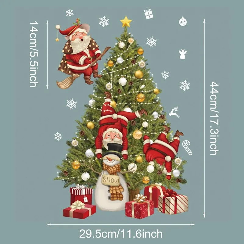 Christmas Wall Window Stickers Marry Christmas Decoration For Home 2026 Christmas Ornaments Xmas Navidad Gift New Year 2026