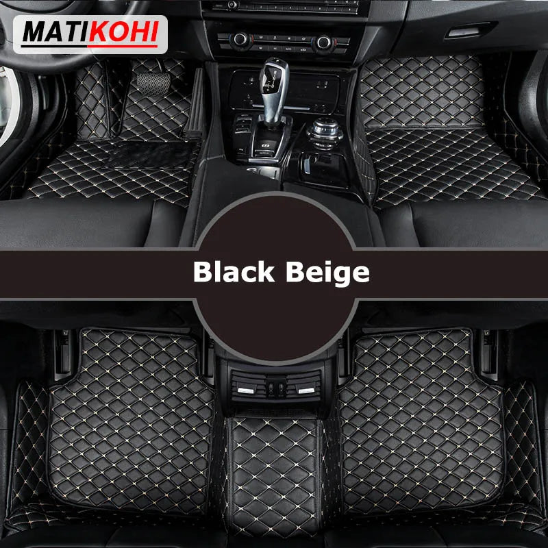 Custom-Fit Leather Car Floor Mats for Ford F-150 2009–2023 (Full Set)
