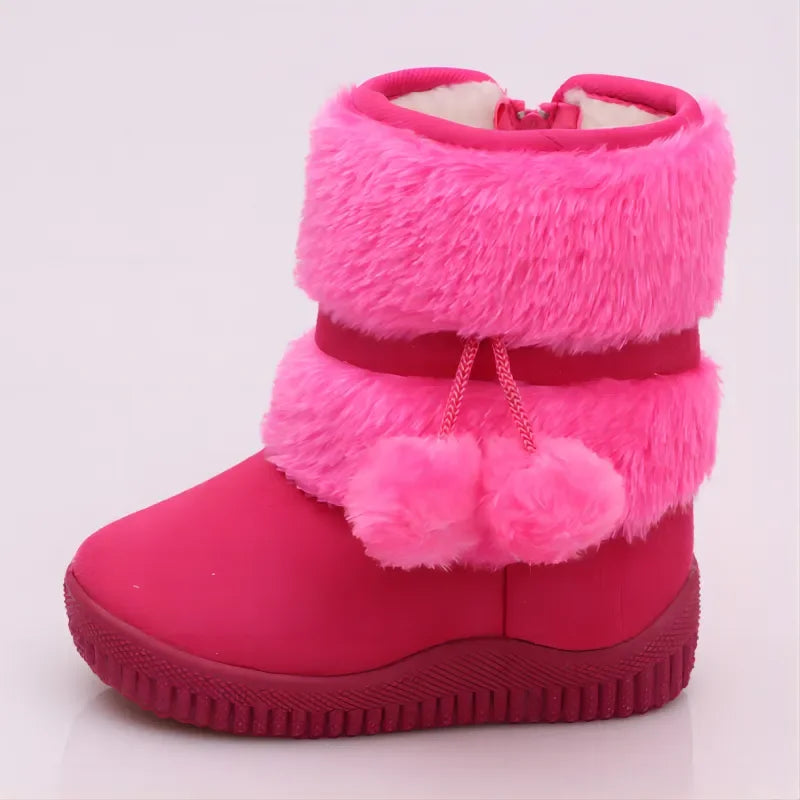Girls Pom Pom Snow Boots - Thick Warm Winter Boots for Kids - photo 4