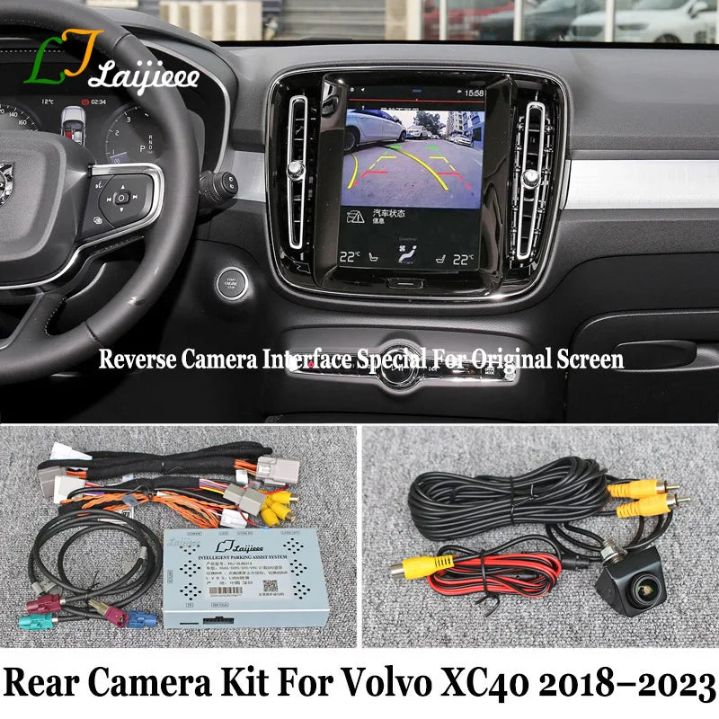 Volvo XC40 2026-2026 HD Night Vision Rear Backup Camera & Video Decoding Interface Kit – Plug & Play OEM Screen