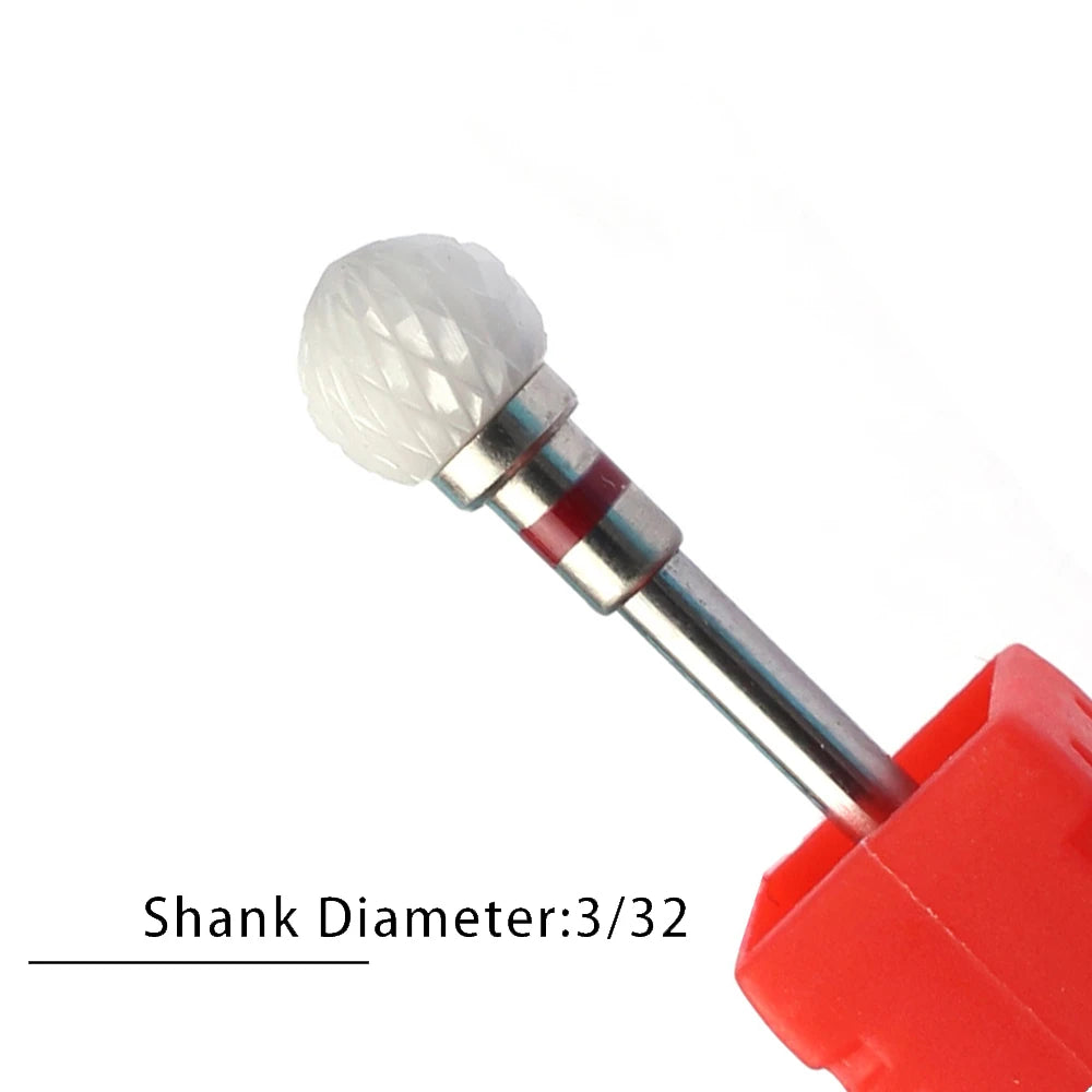 Nail Drill Bits Flame Ceramic Cutters for Manicure Electric Pedicure Nail Bits Gel Polish Remover Files Burr Nail Accessories