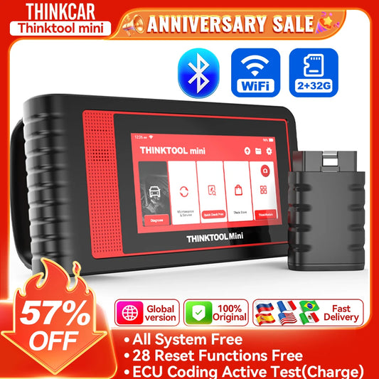 THINKTOOL MINI OBD2 Scanner Car Diagnostic Tool, 28 Reset Services