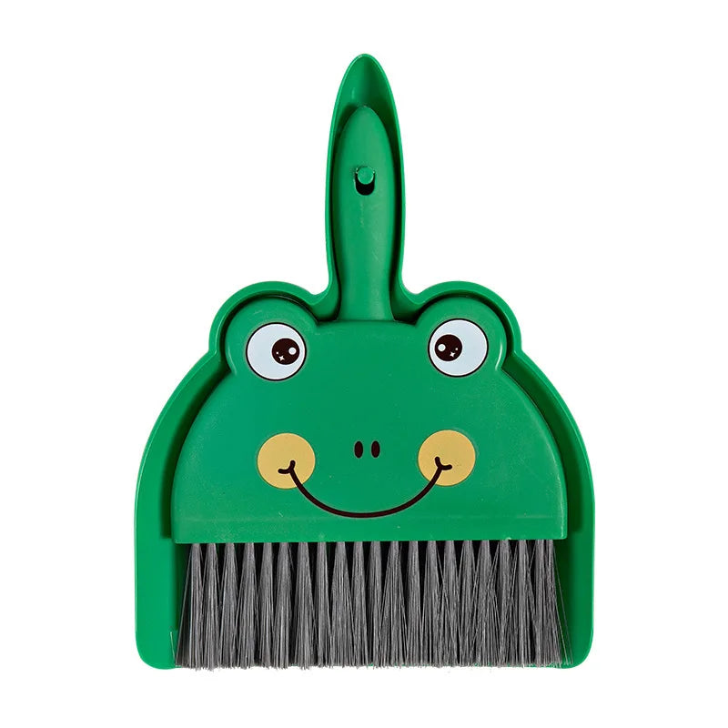 1-Pack Cartoon Desk Broom Set - Super Bowl Party Crumb Cleaner for Snack Mess & Chip Crumbs