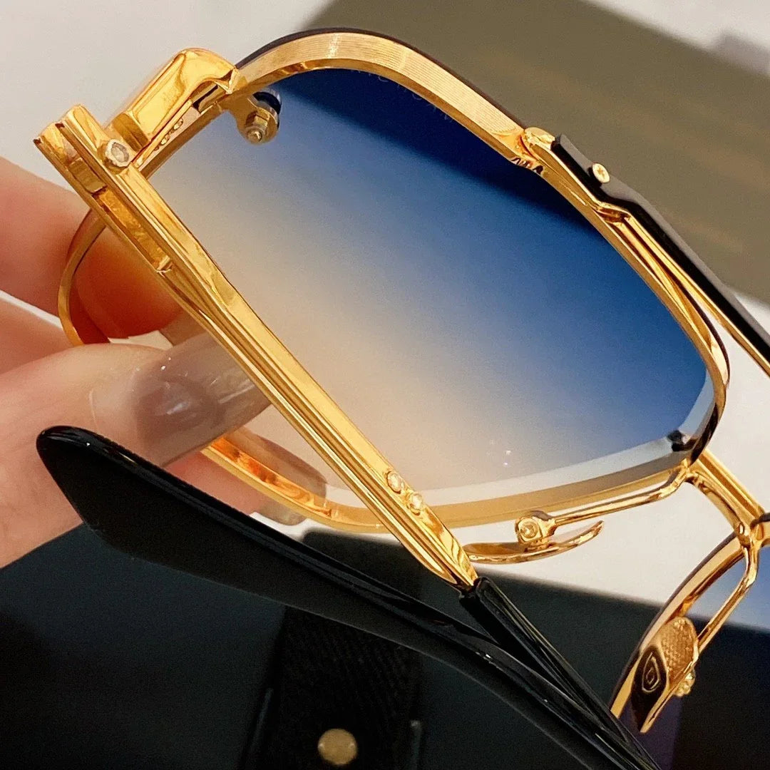ADITA Unisex Sunglasses — Titanium-Style Frame, Boxed