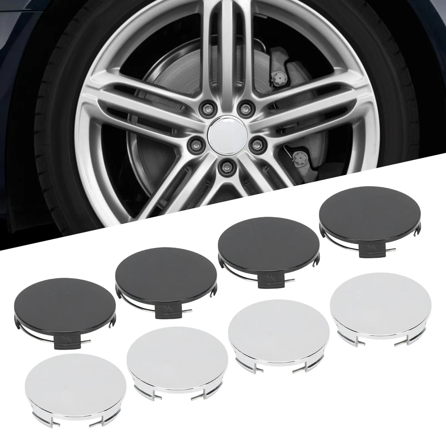 4PCS 65MM 2.6 Inch Wheel Center Caps Anti Falling Fastening 62.2mm ID Universal Hub Center Cover Car Wheel Hub Center Cap new