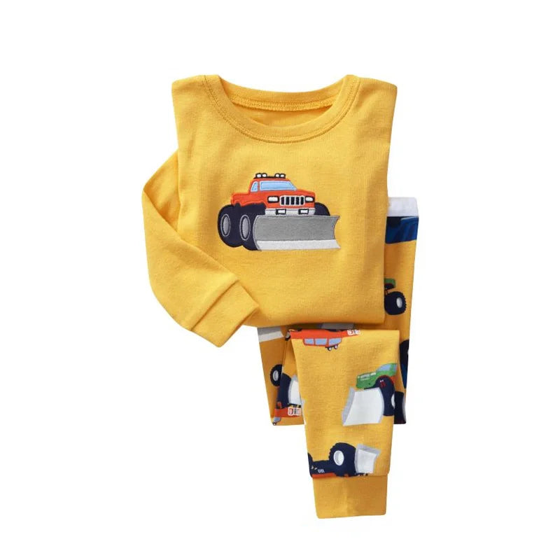 Kids Animal Embroidered Pajama Set - Soft Two-Piece Sleepwear - photo 4