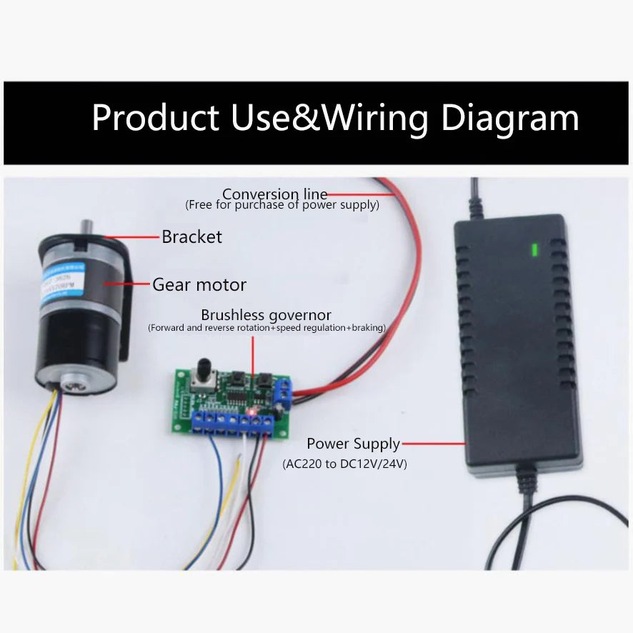 100KG 36MM 3626 12/24V 30000hours miniature large torque speed regulating motor Brushless DC Reduction Planetary Gear Motor MAX