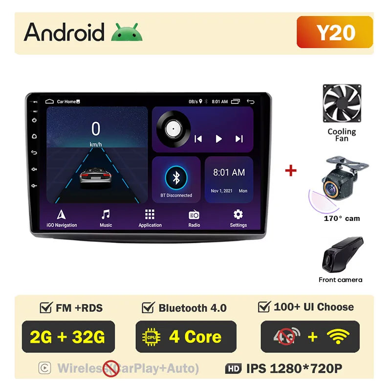 9" Android Car Stereo for Alfa Romeo MiTo 955 (2008–2016) — CarPlay, Android Auto, DSP, QLED, 4G+WiFi