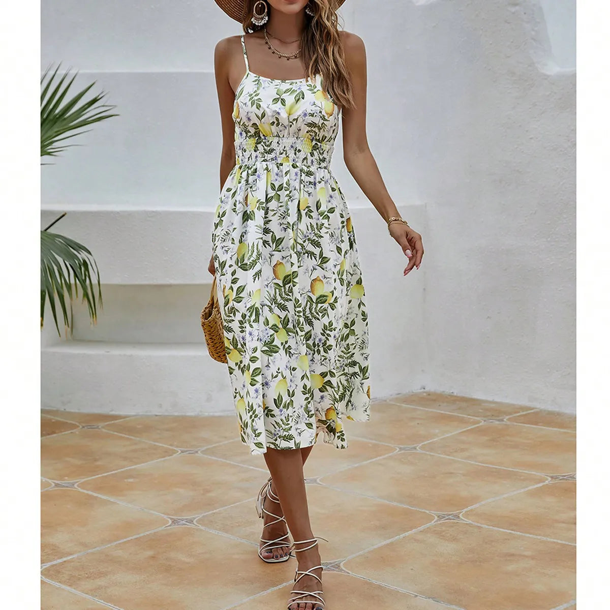 Elegant women's dress, beach, casual, vacation style