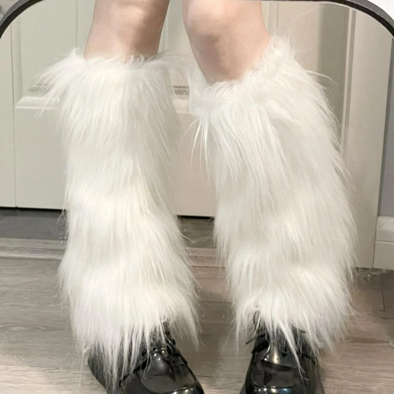 Women's Faux Fur Leg Warmers, Knee Length