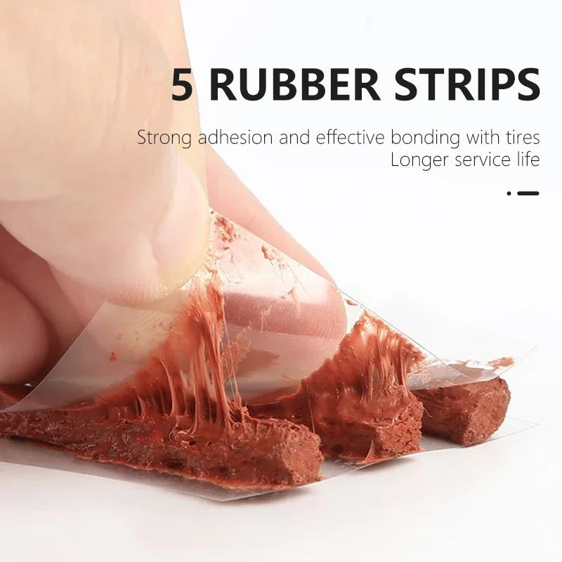 Car Tire Repair Kit for Tubeless Tires: Rubber Strips, Glue & Plug Tools - Auto/Motorcycle Puncture Maintenance