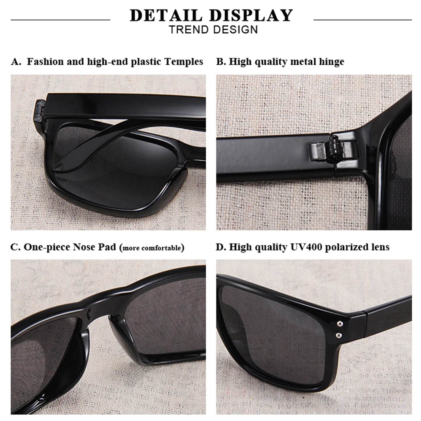 KIDIN Polarized Square Sunglasses — Outdoor Sport UV400