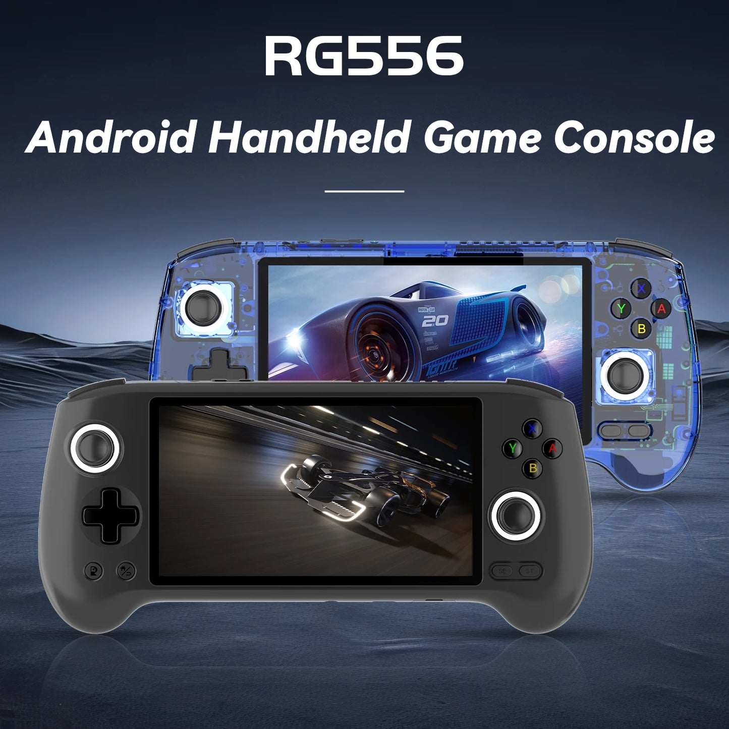 Anbernic RG556 Handheld Game Console Unisoc T820 Android 13 5.48 inch AMOLED Screen 5500mAh WIFI Bluetooth Retro Video Players