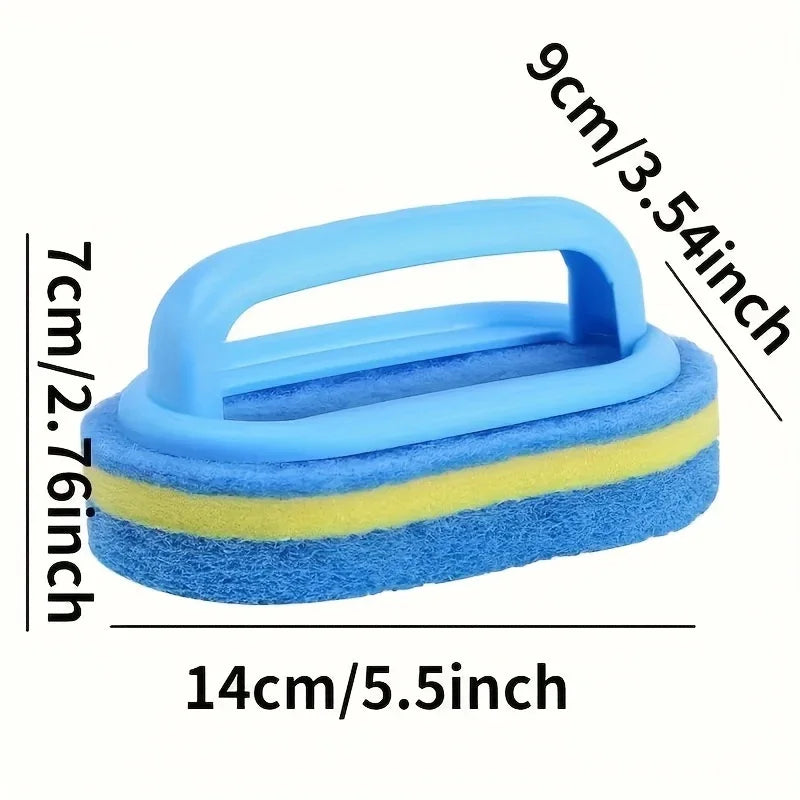 Tiles Sponge Cleaning Brush – Microfiber, Built-in Handle Safe for Hands, Strong Cleaning Power for Kitchen & Bathroom