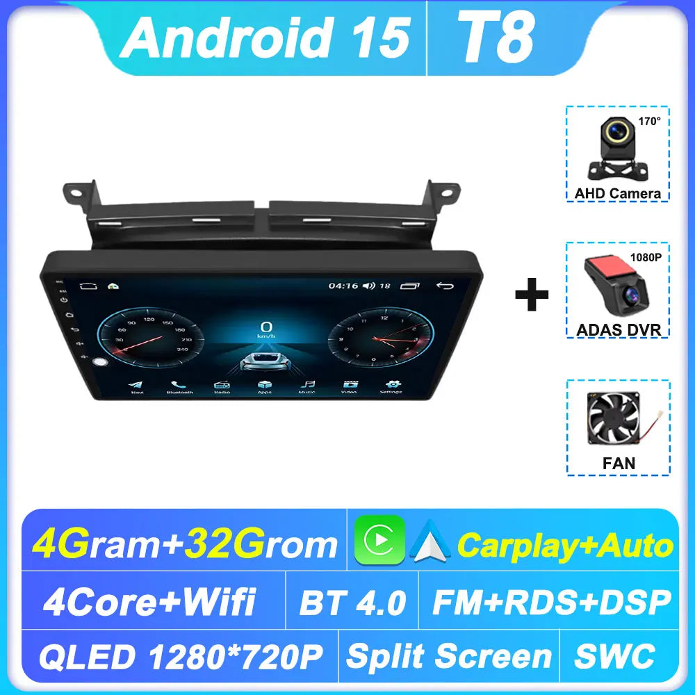 9 Inch 2 Din For Fiat 500 2016 2017 2018 2019 Carplay 4G Autoradio 360° Camera BT Smart Car Systems Carplay Auto Screen 5G Wifi