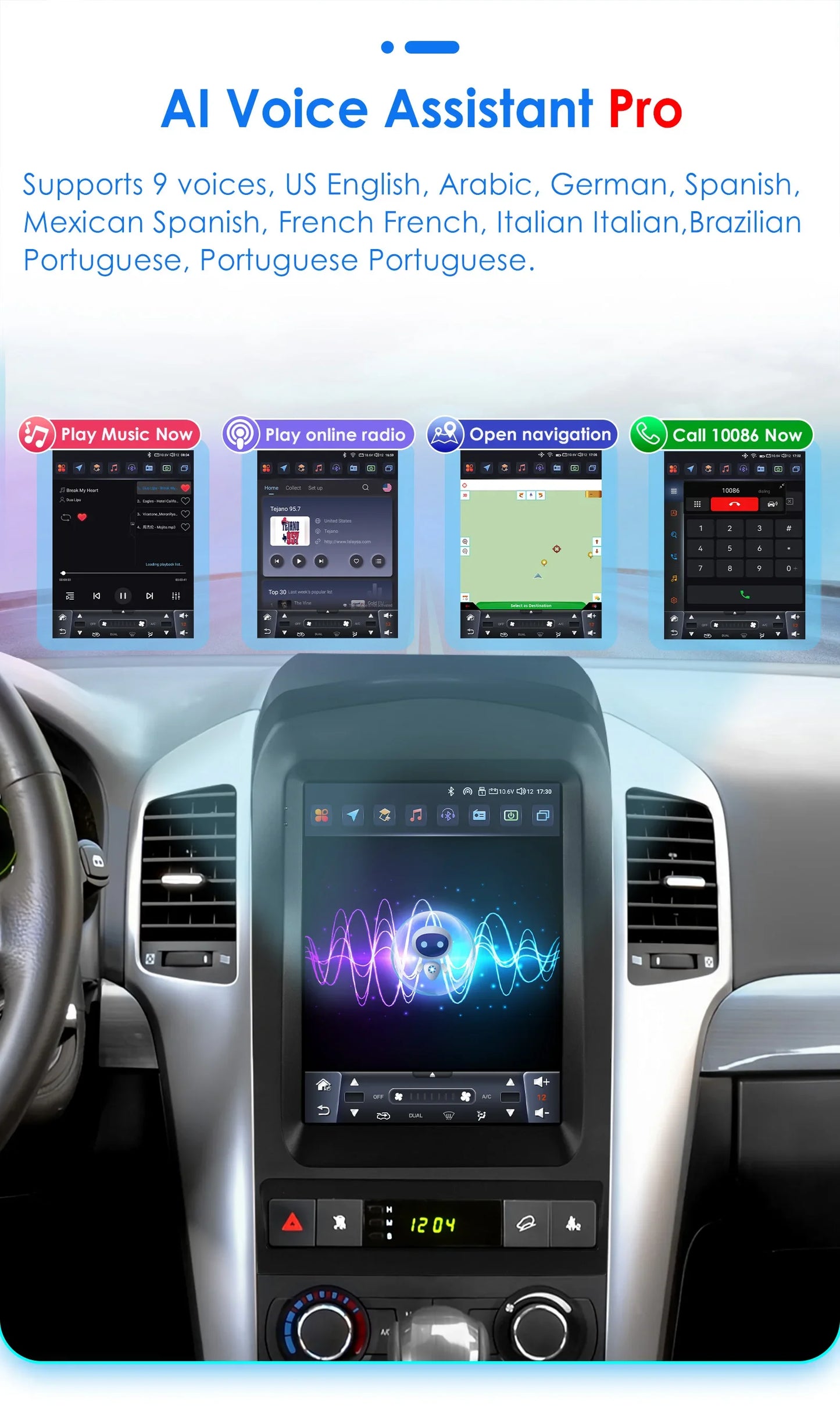 9.7"Android 14 Autoradio for Chevrolet Captiva 2006-2012 multimedia Video player GPS navi Stereo Audio 2din Carplay Touch Screen