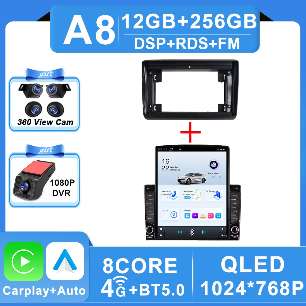 9.7" Android Car Stereo for Citroen Jumper, Peugeot Boxer & Fiat Ducato (2006–2022) — CarPlay, GPS, WiFi