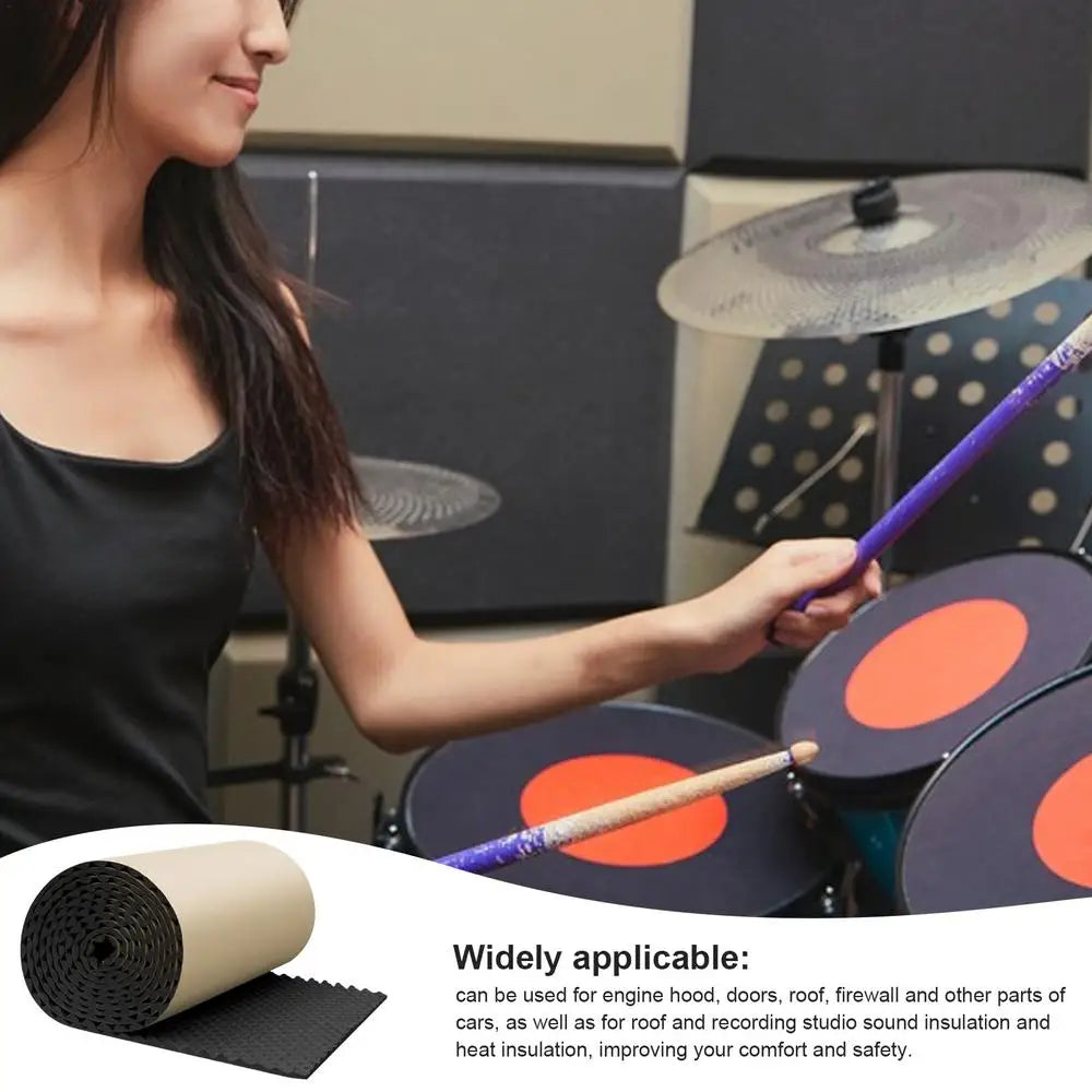 Sound Absorbing Panel Sound Pads Acoustic Panels Self Adhesive Acoustic Barrier for Car Studio Waterproof Sound Proof Padding