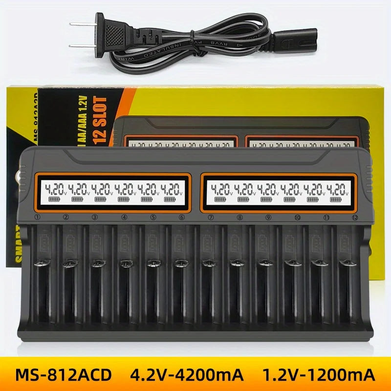Fast Charging Battery Charger for 18650 AA AAA 14500 16430-Charges 3.7V Lithium And 1.2V Nickel-Hydrogen-Nickel-Cadmium Battery