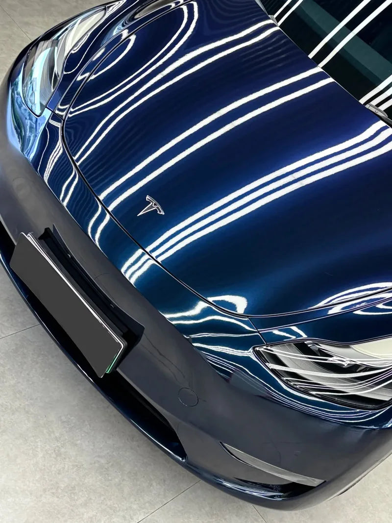 Premium Sparkle Gloss Metallic Ghost Midnight Blue Vinyl Wrap Roll DIY Self Adhesive Decal Film Automotive Car Wrapping Foil