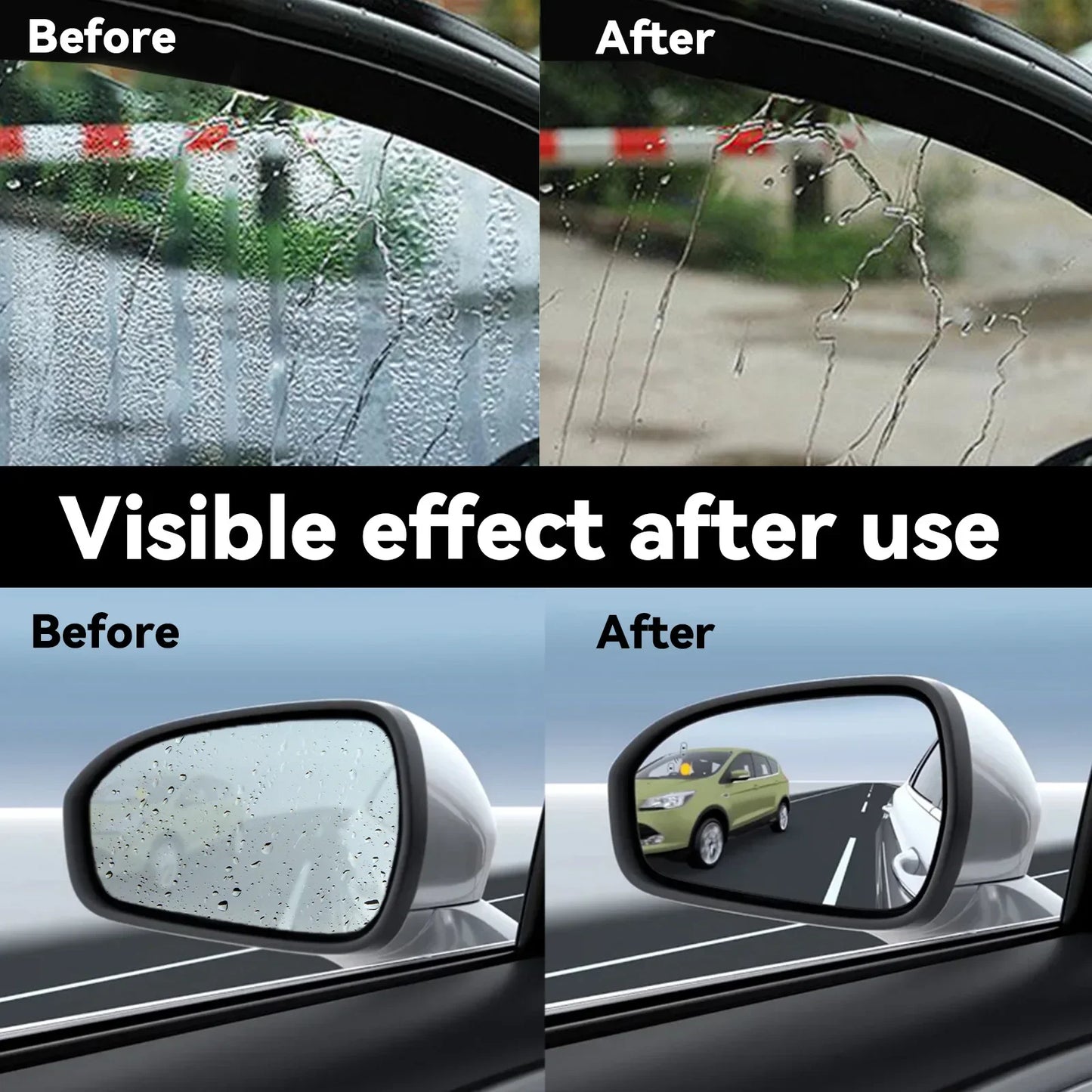 Car Glass Coating Oil Film Clean Brush Kit 120ml - Professional Repair Glass Scratch Brightening Windows Anti-fog Polishing