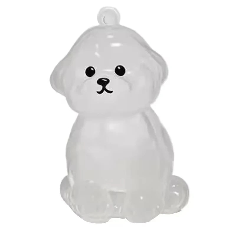 Lovely Dog Hair Storage Keychain Pendant for Bags, Couples Car Keys, Unique Jewelry Souvenir Gift Decoration Accessories Set