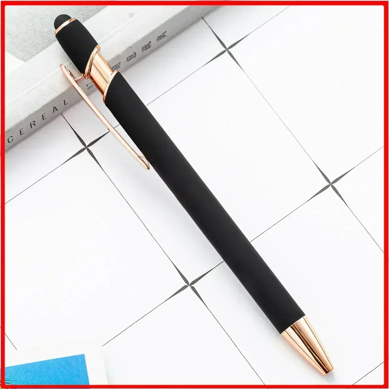 20-200 Pcs Custom Logo Metal Ballpoint Pen Text Engraving Touch Screen Advertising Pen Office School Private Customization Gift