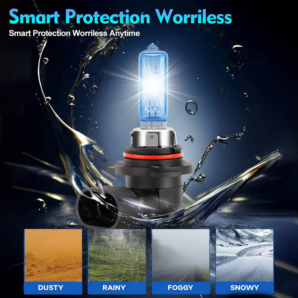 H7 H4 H11 5202 H1 HB3 HB4 H13 6000K White Halogen Headlight Bulbs 100W High Power Fog Light Lamp H8 H9 9007 880 Car Lamp 2 Pack