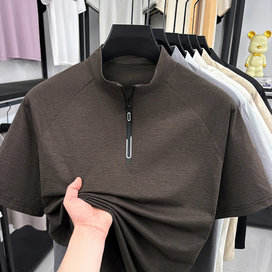 Men's Half-Zip Tee - Soft Breathable Pullover, Sports & Leisure