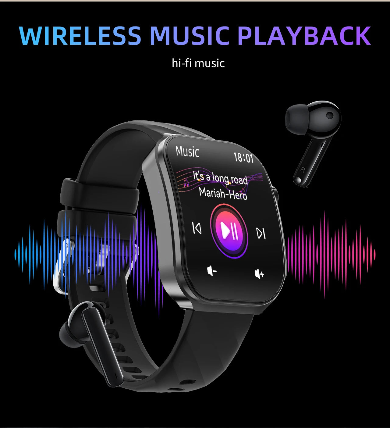 LIGE BWU15 Smart Watch – 2.2" 3D Curved Screen, BT Calling, Heart Rate, Blood Oxygen & 100+ Sports Modes | IP67