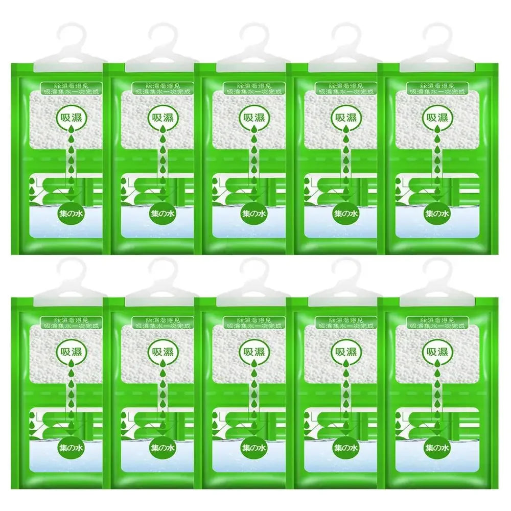 10PCS Moisture Absorber Hanging Bag Moldproof Wardrobe Antihumidity Bags Dry Bag Dehumidification for Closet Indoor Desiccant