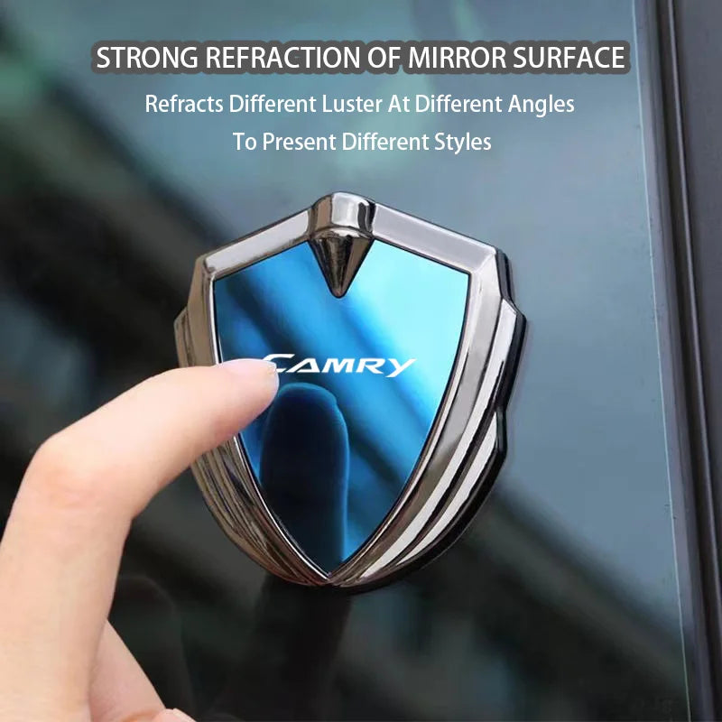 For Toyota Camry 8th gen xv70 acv70 xv50 2015 2024 2025 Interior Key Accessories Car Body Metal Shield 3D Emblem Sticker Badge