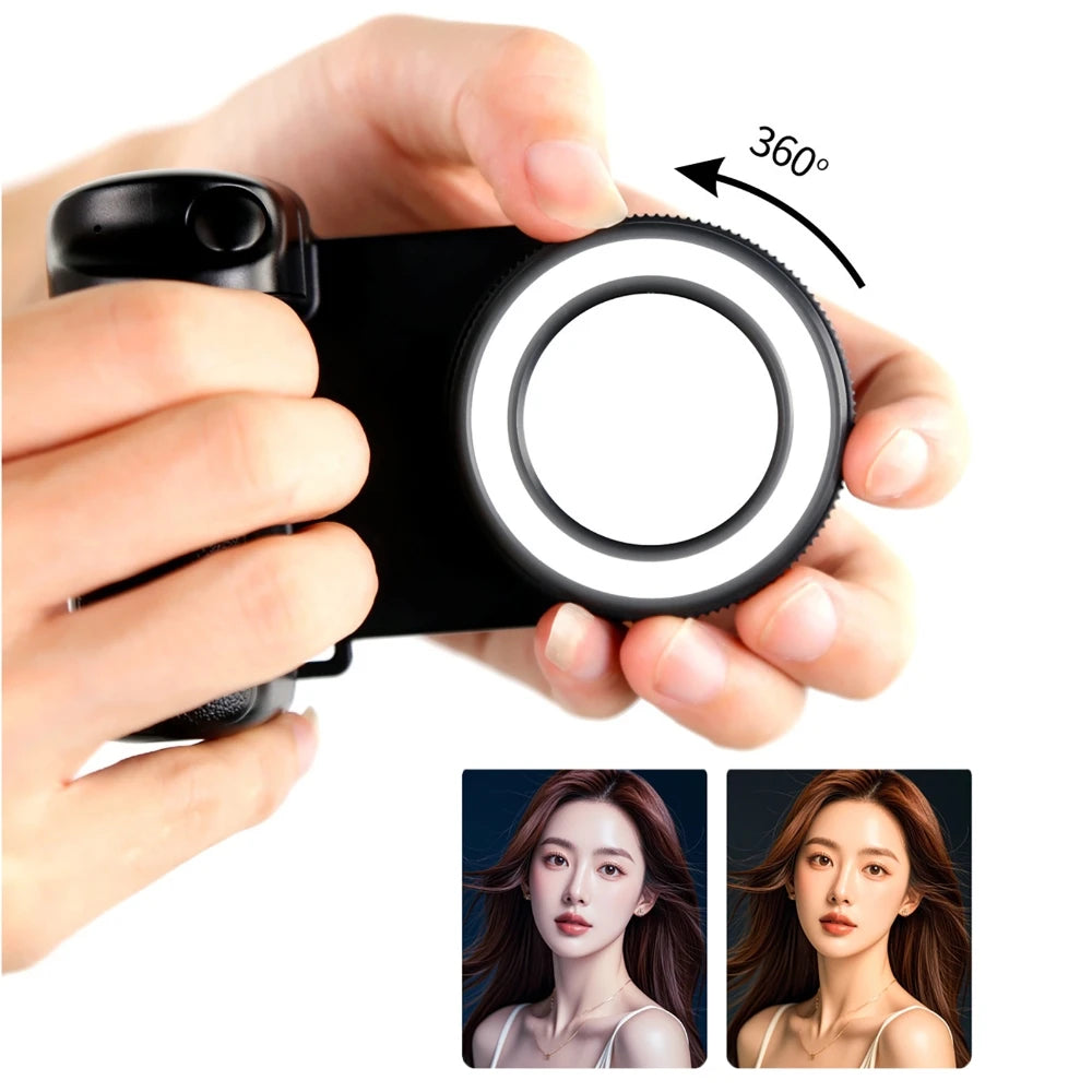 Smartphone Camera Shutter Grip Wireless bluetooth Selfie Handle Camera Photo Stabilizer with Fill Light for Iphone Android
