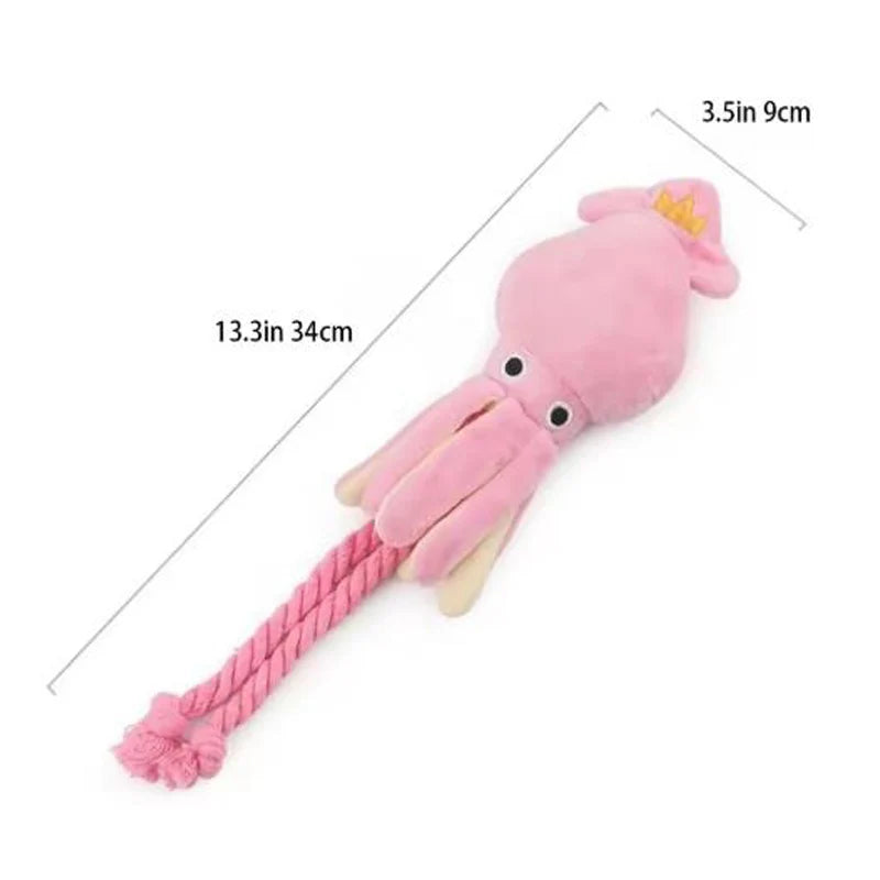 Cotton Rope Octopus Toy - Squeaky Chew for Dogs & Cats – photo 3